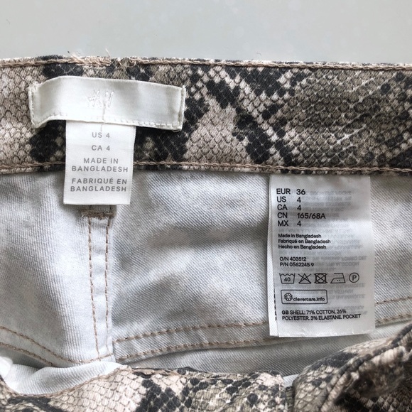 H&M Snake Print Jeans - Picture 3 of 4